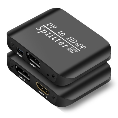 NK-W60 DP DisplayPort vers HDMI, répartiteur DP DisplayPort MST / SST commutateur de moniteur (noir) SH109B1280-09