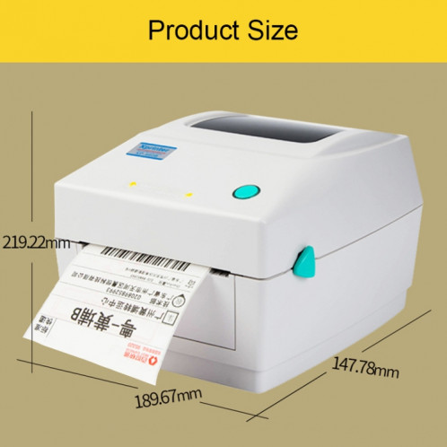 Imprimante de codes à barres à étalonnage automatique thermique Xprinter XP-460B USB SX83491789-09