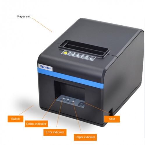 Imprimante de codes à barres à étalonnage automatique thermique Xprinter XP-N160II USB Port SX83521647-014