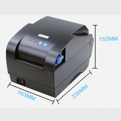 Imprimante de codes-barres à étalonnage automatique thermique Xprinter XP-365B USB SX83541002-09