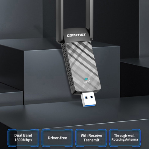 COMFAST C-952AX V2 1800 Mbps carte réseau sans fil double bande WiFi6 adaptateur USB SC8401135-012