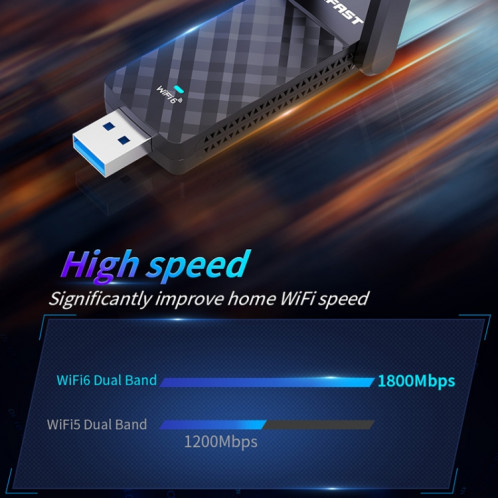 COMFAST C-952AX V2 1800 Mbps carte réseau sans fil double bande WiFi6 adaptateur USB SC8401135-012