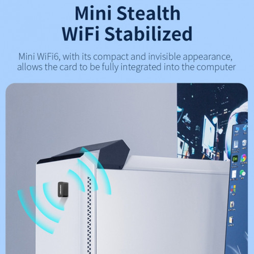 Adaptateur réseau mini USB COMFAST CF-940AX 300 Mbps 2,4 GHz WiFi6 SC840284-011