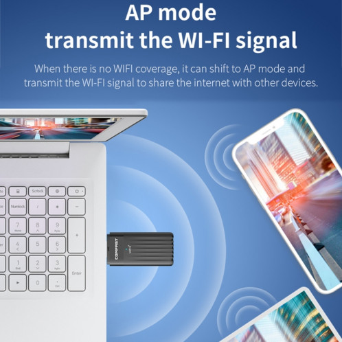 COMFAST CF-970 AX 3000 Mbps carte réseau sans fil double bande WiFi 6 adaptateur USB SC8403256-013