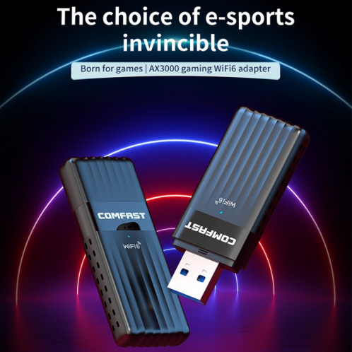 COMFAST CF-970 AX 3000 Mbps carte réseau sans fil double bande WiFi 6 adaptateur USB SC8403256-013
