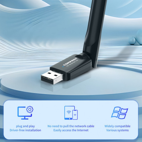 COMFAST CF-WU818N V2 Adaptateur réseau mini-USB WiFi 150 Mbps 2,4 GHz SC84051096-010