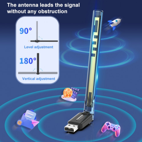 COMFAST CF-WU818N V2 Adaptateur réseau mini-USB WiFi 150 Mbps 2,4 GHz SC84051096-010