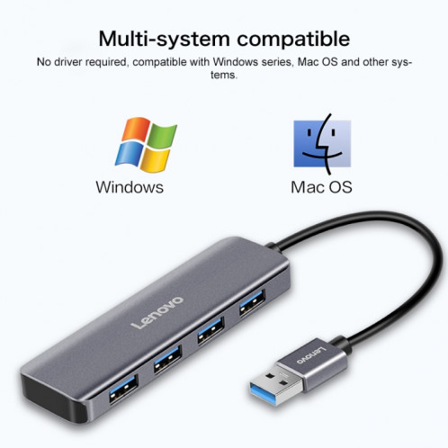 Lenovo U04 4 en 1 USB 3.0 Multi-port Converter Splitter Hub SL84181119-09