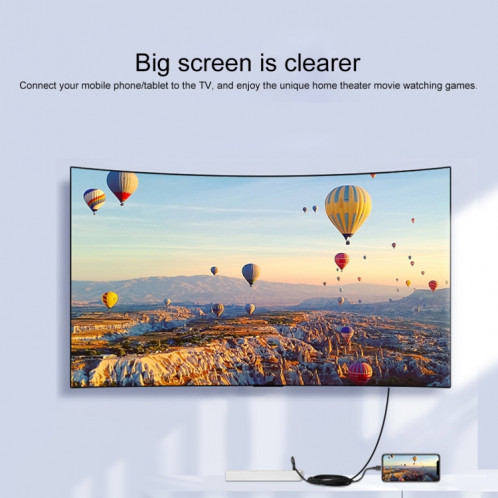 7563s USB-C / Type-C femelle vers 2K HDMI mâle câble adaptateur vidéo HD, longueur du câble: 1 m SH8452939-011