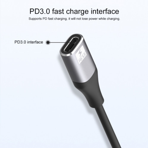 9572PD Câble adaptateur vidéo USB-C / Type-C mâle vers HDMI mâle 4K HD, longueur du câble: 1,8 m SH8456962-012