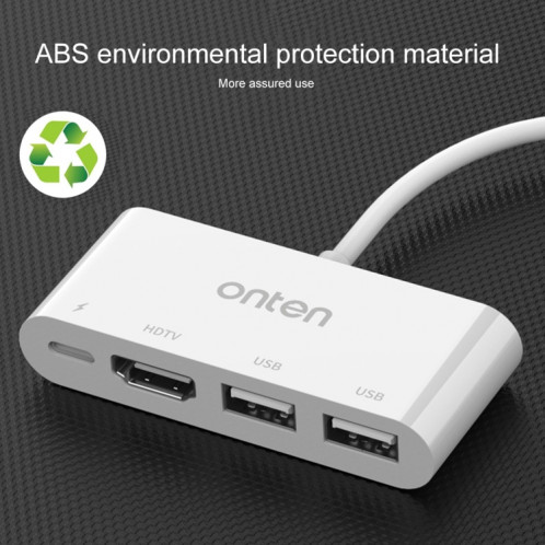 75216 4 en 1 8 broches vers HDMI + charge 8 broches + 2 ports USB convertisseur vidéo HD SH84581524-012