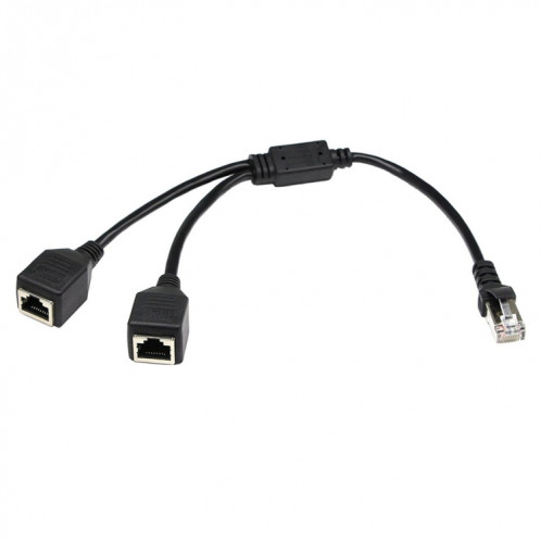 Adaptateur répartiteur de prise RJ45 réseau LAN Ethernet réseau 1 à 2 prises, longueur de câble: 25 cm SH8504381-05