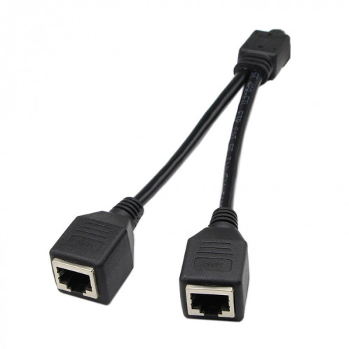 Adaptateur répartiteur de prise RJ45 réseau LAN Ethernet réseau 1 à 2 prises, longueur de câble: 25 cm SH8504381-05