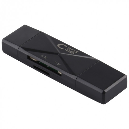Lecteur de carte USB-C / Type-C + SD + TF + Micro USB vers USB 2.0 (noir) SH512B704-010
