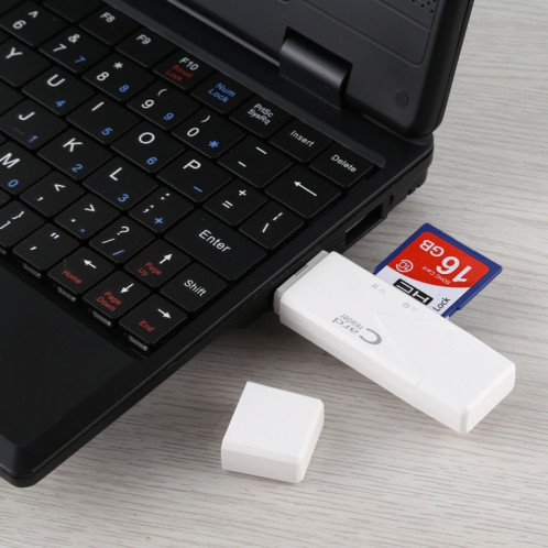 Lecteur de carte USB-C / Type-C + SD + TF + Micro USB vers USB 2.0 (blanc) SH512W131-010