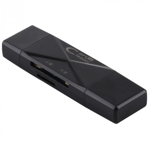 Lecteur de carte USB-C / Type-C + SD + TF + Micro USB vers USB 3.0 (noir) SH513B1087-010