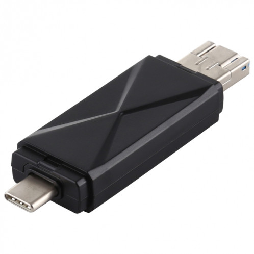 Lecteur de carte USB-C / Type-C + SD + TF + Micro USB vers USB 3.0 (noir) SH513B1087-010