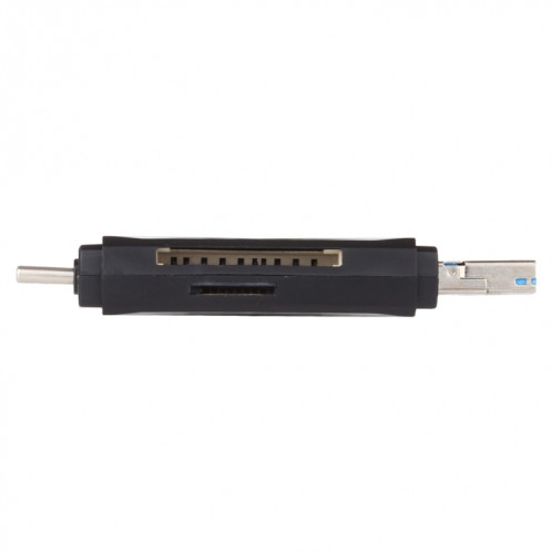 Lecteur de carte USB-C / Type-C + SD + TF + Micro USB vers USB 3.0 (noir) SH513B1087-010