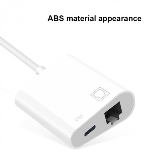 NK-1035 TC 2 en 1 Homme USB-C / Type-C mâle à Ethernet + Adaptateur femelle de type-C SH8531608-07