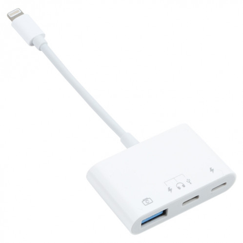 S-221 3 in 1 8 Pin Male to 8 Pin Power + USB-C / Type-C + USB Camera Female Adapter SH8534873-07