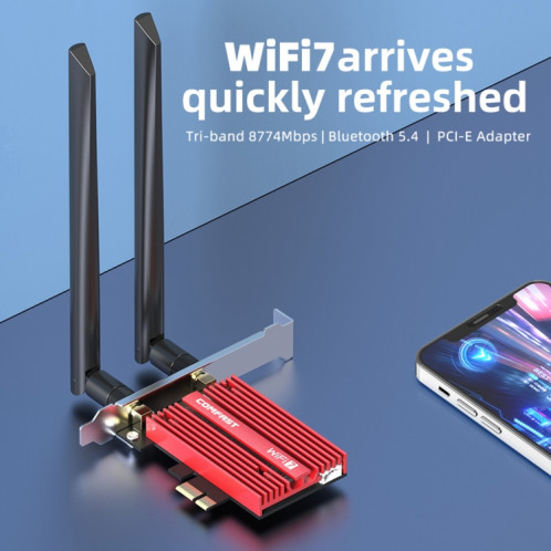 COMFAST CF-BE200 Pro 8774Mbps WiFi7 PCIE adaptateur réseau sans fil récepteur WiFi SC87051922-018