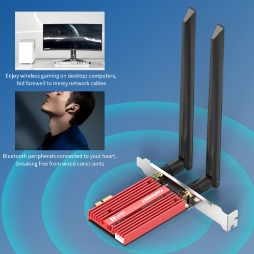 COMFAST CF-BE200 Pro 8774Mbps WiFi7 PCIE adaptateur réseau sans fil récepteur WiFi SC87051922-018