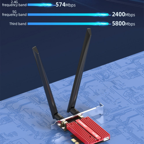 COMFAST CF-BE200 Pro 8774Mbps WiFi7 PCIE adaptateur réseau sans fil récepteur WiFi SC87051922-018