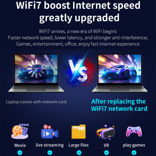 COMFAST CF-BE200-M WiFi7 BT5.4 Adaptateur réseau sans fil tri-bande Module WiFi réseau M.2 SC8706727-016