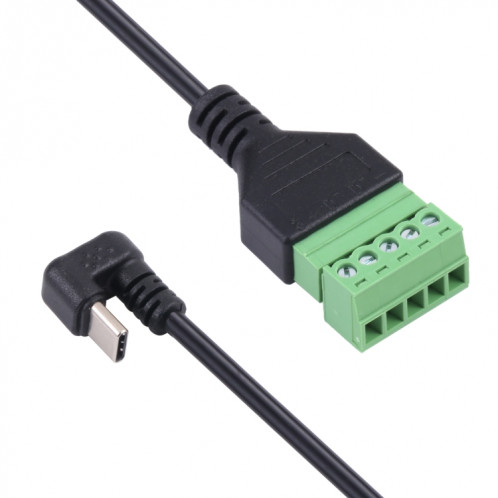 Coude en forme de U USB-C / Type-C mâle à 5 broches Câble de connecteur sans soudure de terminal pluggable à 5 broches SH8714578-06