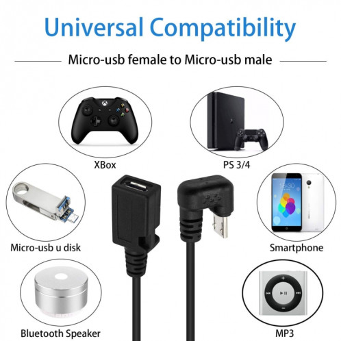 Câble d'extension micro USB micro en forme de U SH87231176-07