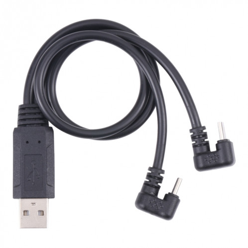 Homme USB-C / Type-C en forme de U + micro USB mâle USB au câble USB SH8726693-05
