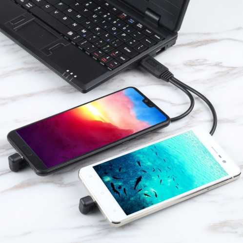 Homme USB-C / Type-C en forme de U + micro USB mâle USB au câble USB SH8726693-05