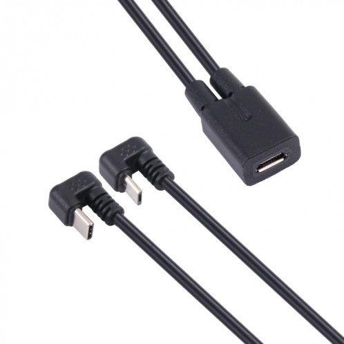 Homme USB-C / Type-C en forme de U mâle + micro USB Micro à micro USB SH87271004-05