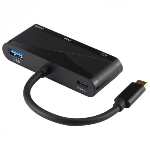 Adaptateur multifonction V83 USB-C / Type-C vers 4K HDMI / VGA + audio 3,5 mm + USB SH8819661-011