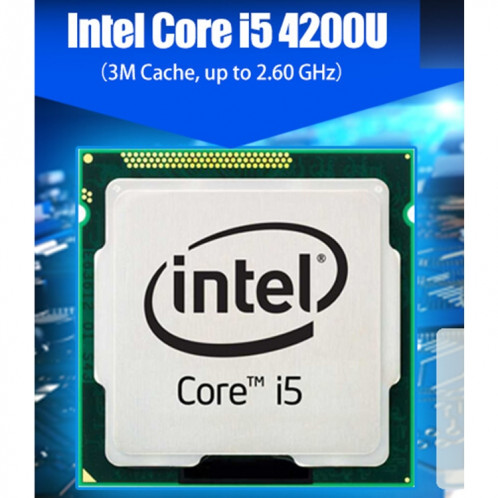 HYSTOU K4 Windows 10 ou système Linux Mini ITX PC, Intel Core i5-4200U 2 Core 4 threads jusqu'à 1,60-2,60 GHz, prise en charge mSATA, WiFi, 4 Go de RAM DDR3 + 256 Go de SSD SH88291235-014