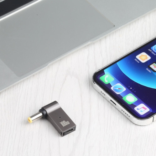 100W USB-C / TYPE-C femelle à DC 5,5 x 2,5 mm Adaptateur de chargement d'ordinateur pour Lenovo SH8872290-05