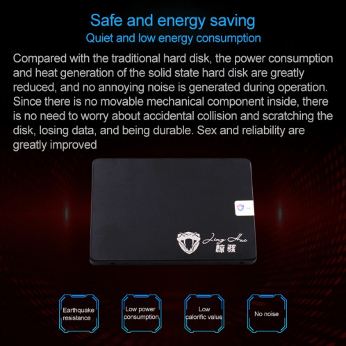 Disque SSD JingHai SV Series 2,5 pouces SATA III, Architecture Flash: TLC, Capacité: 60 Go SJ892589-09