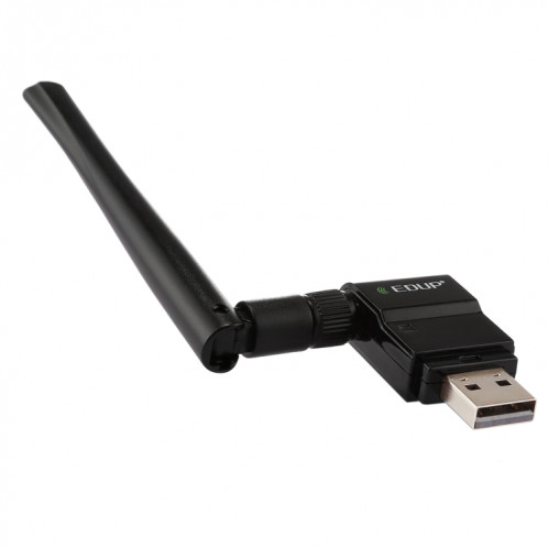 EDUP EP-AC1635 Adaptateur Ethernet sans fil 11AC USB Ethernet à deux bandes 600Mbps 2dBi pour ordinateur portable / PC (noir) SE982B183-010