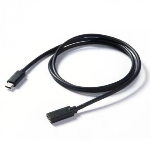 100W 20V 5A USB-C / Type-C Femelle vers USB-C / Type-C Mâle 4K Ultra-HD Câble d'extension de câble de données de synchronisation audio et vidéo, longueur du câble: 1 m (noir) SH986B672-05