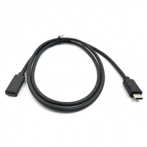 100W 20V 5A USB-C / Type-C Femelle vers USB-C / Type-C Mâle 4K Ultra-HD Câble d'extension de câble de données de synchronisation audio et vidéo, longueur du câble: 1 m (noir) SH986B672-05
