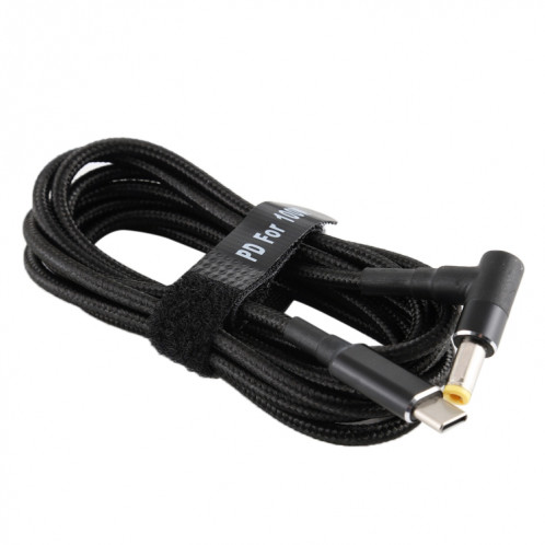PD 100W 5.5 x 2.5mm Coude mâle vers USB-C / Type-C Câble de charge d'alimentation en nylon mâle, longueur du câble: 1,7 m SH9004201-06