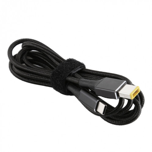 Big Square Male vers USB-C / Type-C Câble de charge d'alimentation en nylon mâle pour Lenovo, longueur du câble: 1,7 m SH9005447-06