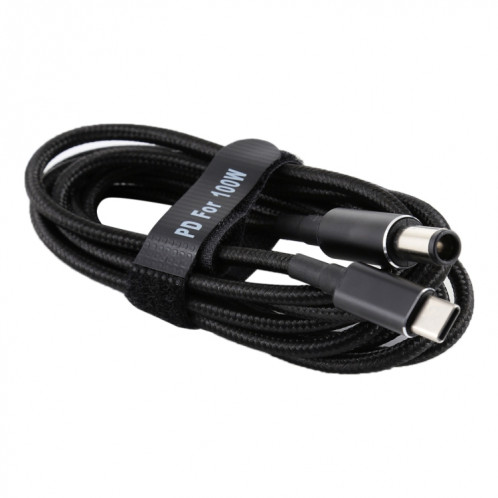 PD 100W 7,4 x 0,6 mm mâle vers USB-C / Type-C câble de charge d'alimentation en nylon mâle pour HP, longueur du câble: 1,7 m SH90061120-06