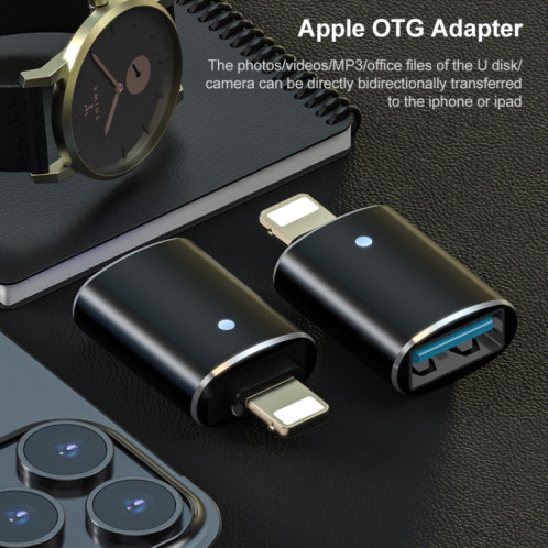 Adaptateur OTG 8 broches (noir) SH016B1850-07