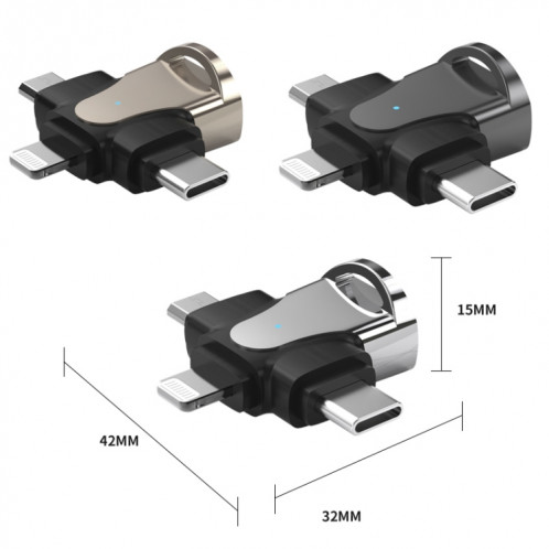 Adaptateur OTG 3 en 1 (argent) SH018S311-07