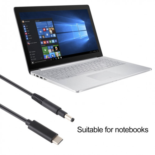 Câble de charge USB-C / Type-C à 4,8 x 1,7 mm pour ordinateur portable, longueur du câble: environ 1,5 m SH90561211-05
