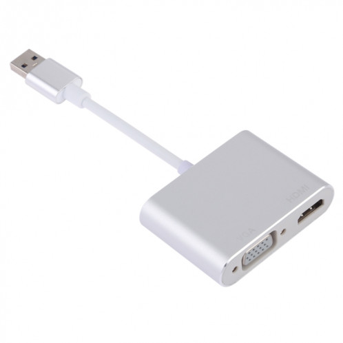 Adaptateur 2 en 1 USB 3.0 vers HDMI + VGA (Argent) SH430S365-011