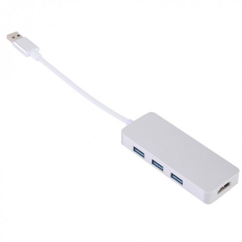 4 en 1 USB 3.0 à 3 x USB 3.0 + adaptateur HDMI (argent) SH431S1912-06