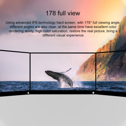 15,6 pouces 1080P Moniteur d'affichage à LED portatif HD IPS grand angle de 178 degrés SH95251436-015