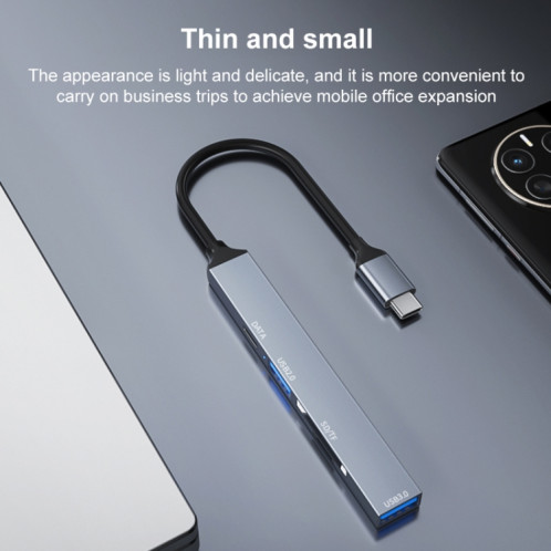 ADS-806C 5 en 1 USB-C / Type-C vers USB 3.0 + USB-C / Type-C + SD/TF + Station d'accueil HUB USB2.0 SH9701720-07